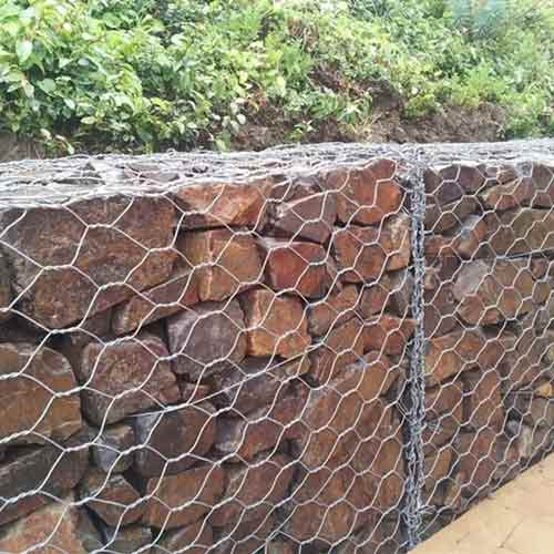 2x1x1 galvanized gabion hexagonal woven wire mesh cage pvc coated gabion rock basket box wall