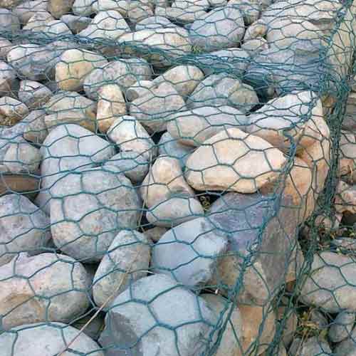 80X100mm Hot-DIP Galvanized Gabion Wall / Stone Cage Wall / PVC Coated Gabion Box