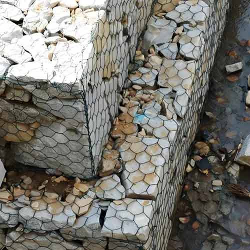 Galvanized PVC Woven Gabion Mesh for River regulation Gabion basket