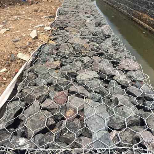 Hexagonal Weaving Metal Mesh Cage Gabion Wall for Botanic Garden