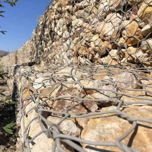 Rock-Filled Gabion Walls - Excellent Drainage & Structural Stability